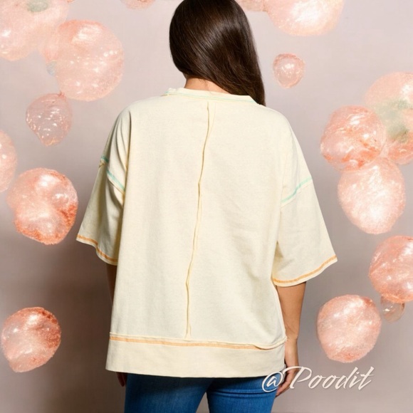 PEACH LOVE CALIFORNIA Party time oversized tee sz S M L - Picture 3 of 9